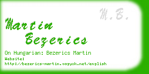 martin bezerics business card